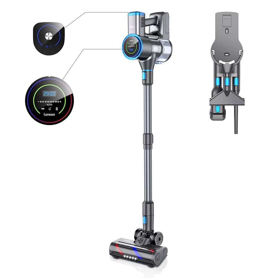 Amazon | Laresar 双LEDスクリーン 掃除機コードレス 直立型